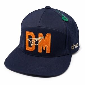 Drive DM Paper Airplane Snapback Hat Navy Blue Adjustable Mens Cap